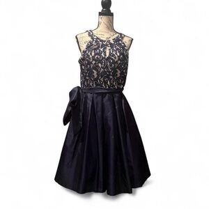 Elegant Navy Lace  Dress